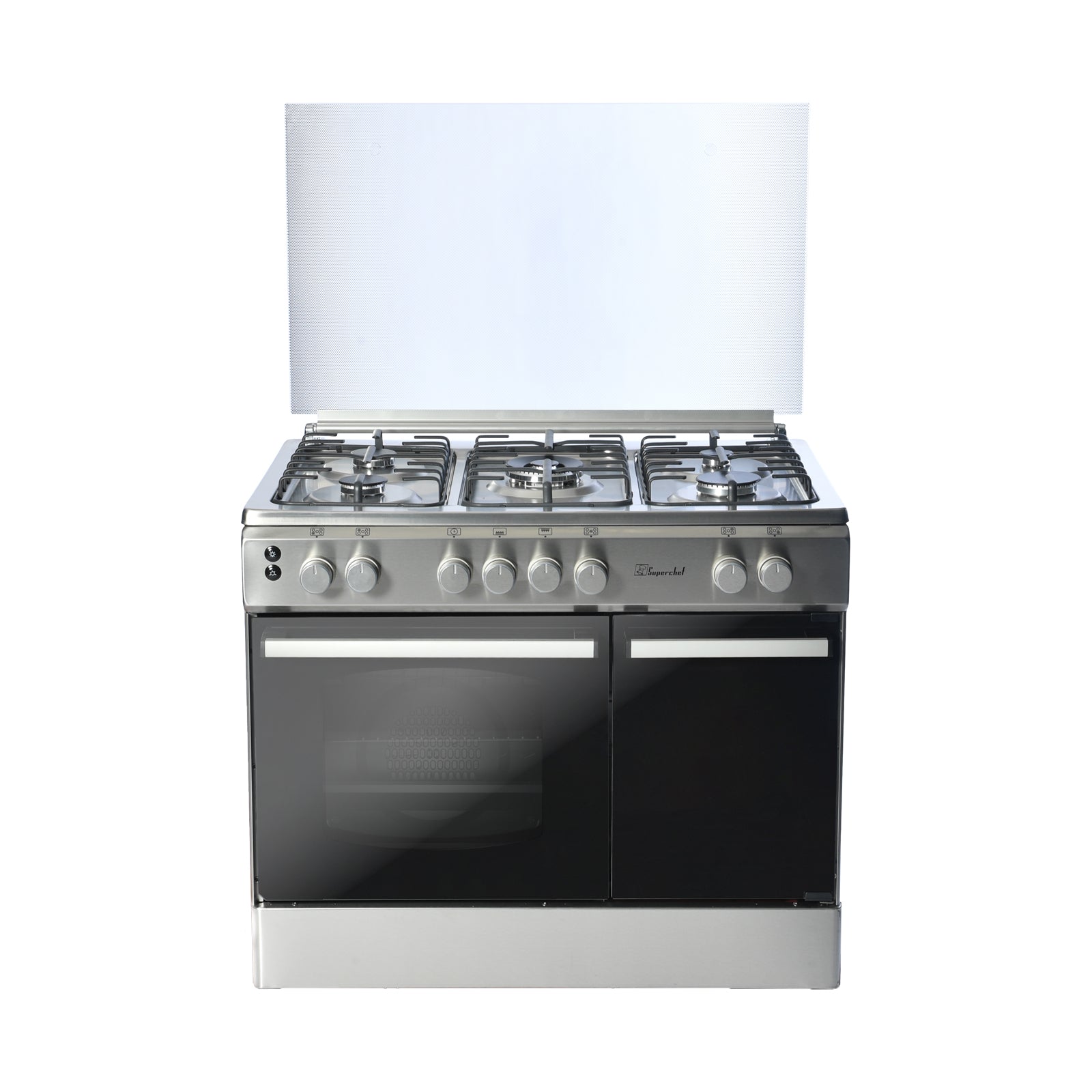 SUPER CHEF Cooker Bottle 90Cm 5 Gas Burners Stainless Steel