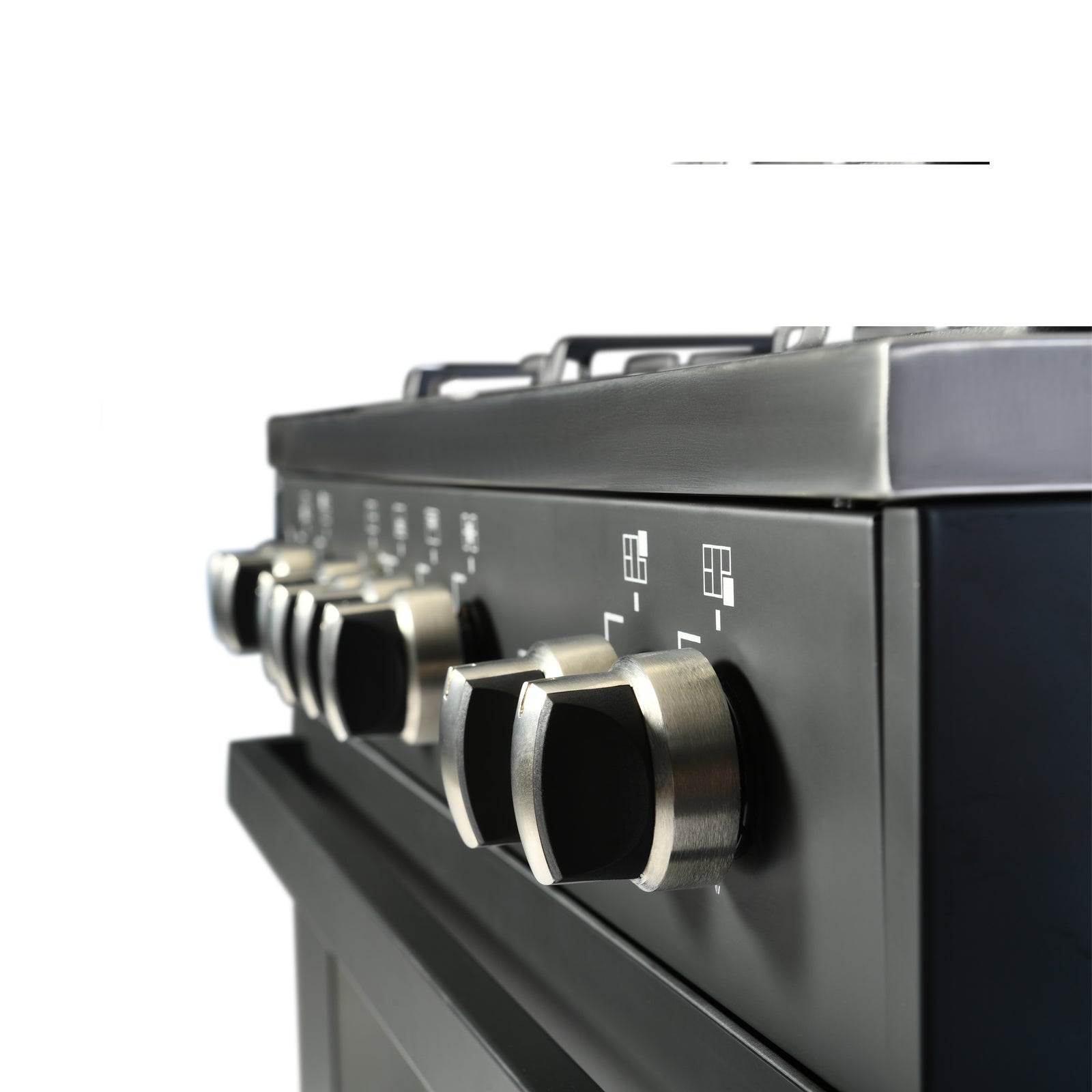 SUPER CHEF Cooker Wide 90Cm 5Gas Burners Semi-Pro Matt Black