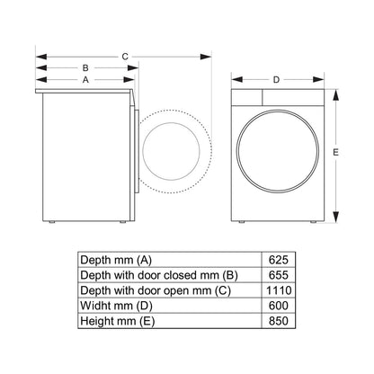 GORENJE Dryer Condenser 8KG Heat Pump Wifi White