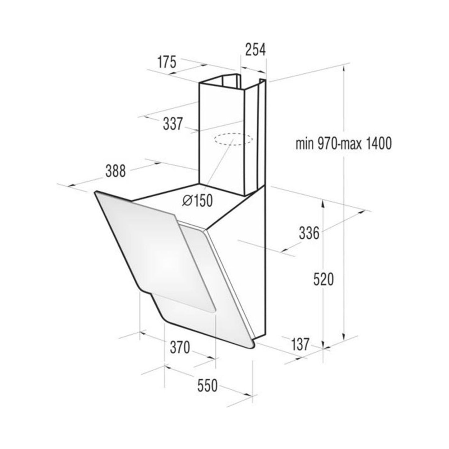 GORENJE Wall Mounted Hood 55Cm Black9