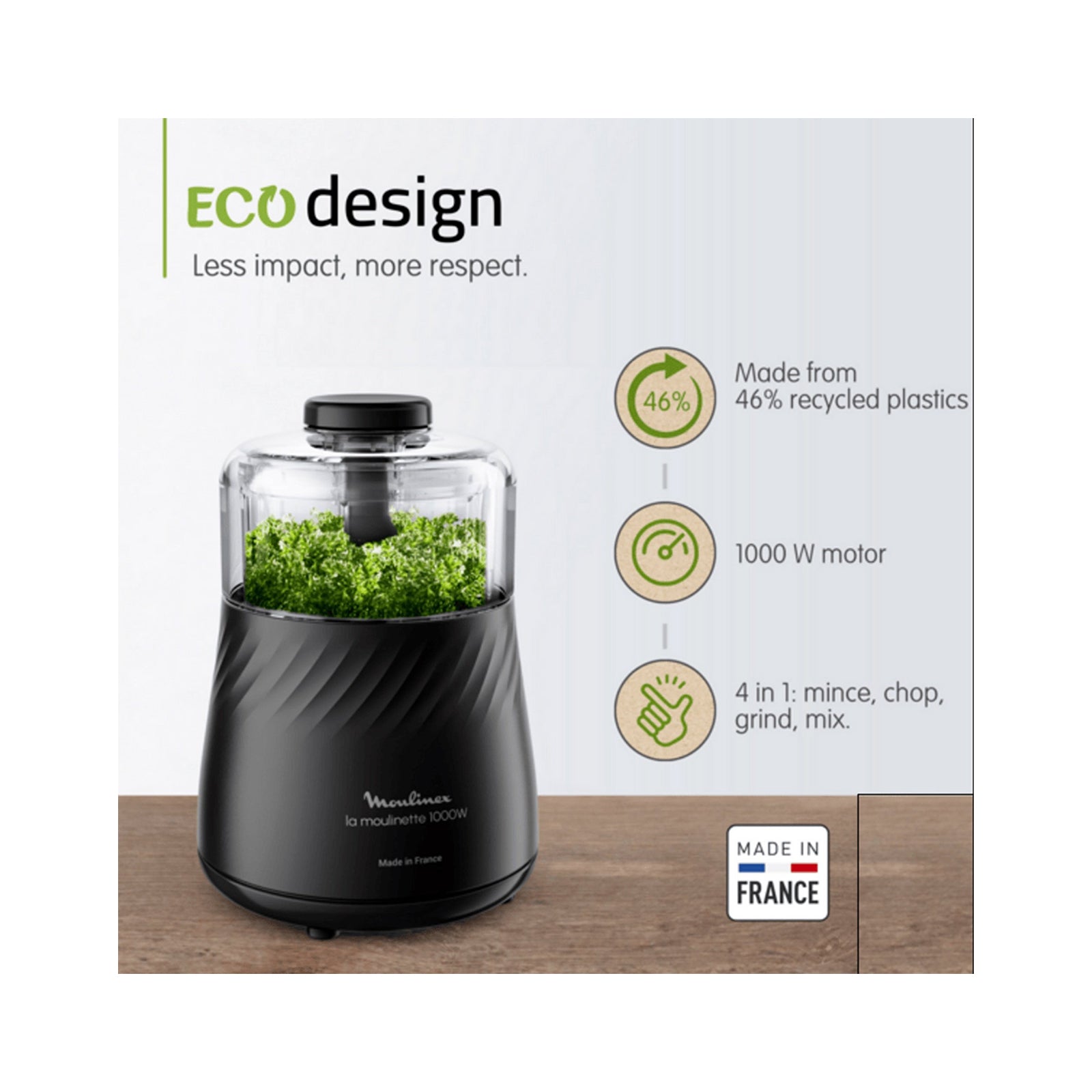 Moulinex Chopper 1000w Black 500ml