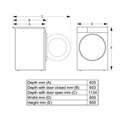 GORENJE Dryer Condenser 9 KG Heat Pump WIFI White