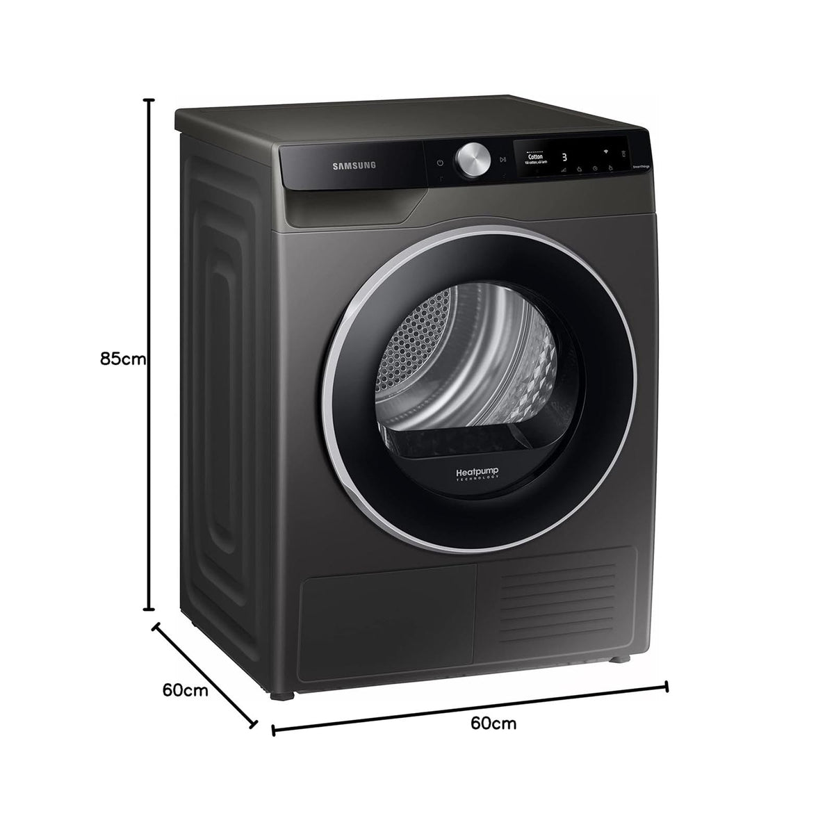SAMSUNG Dryer 9 KG Condenser Heat Pump Platinum Silver SAMSUNG