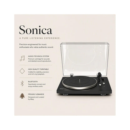 MZAJ The Sonica Professional Grade Turntable, Bluetooth MZAJ