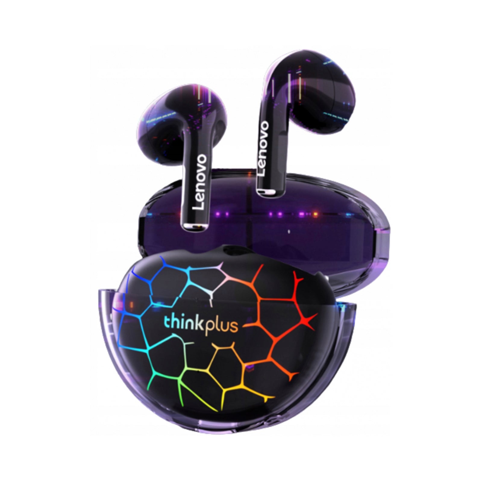 LENOVO WIRELESS EARPHONES WITH RGB LED LIGHTS BLACK