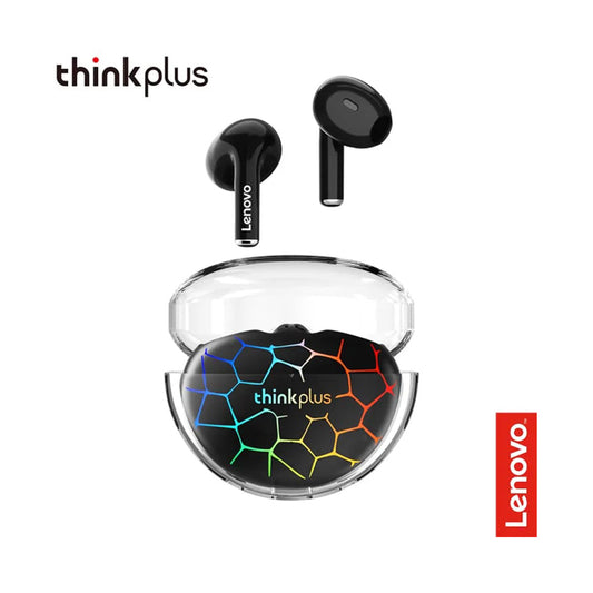 LENOVO WIRELESS EARPHONES WITH RGB LED LIGHTS BLACK