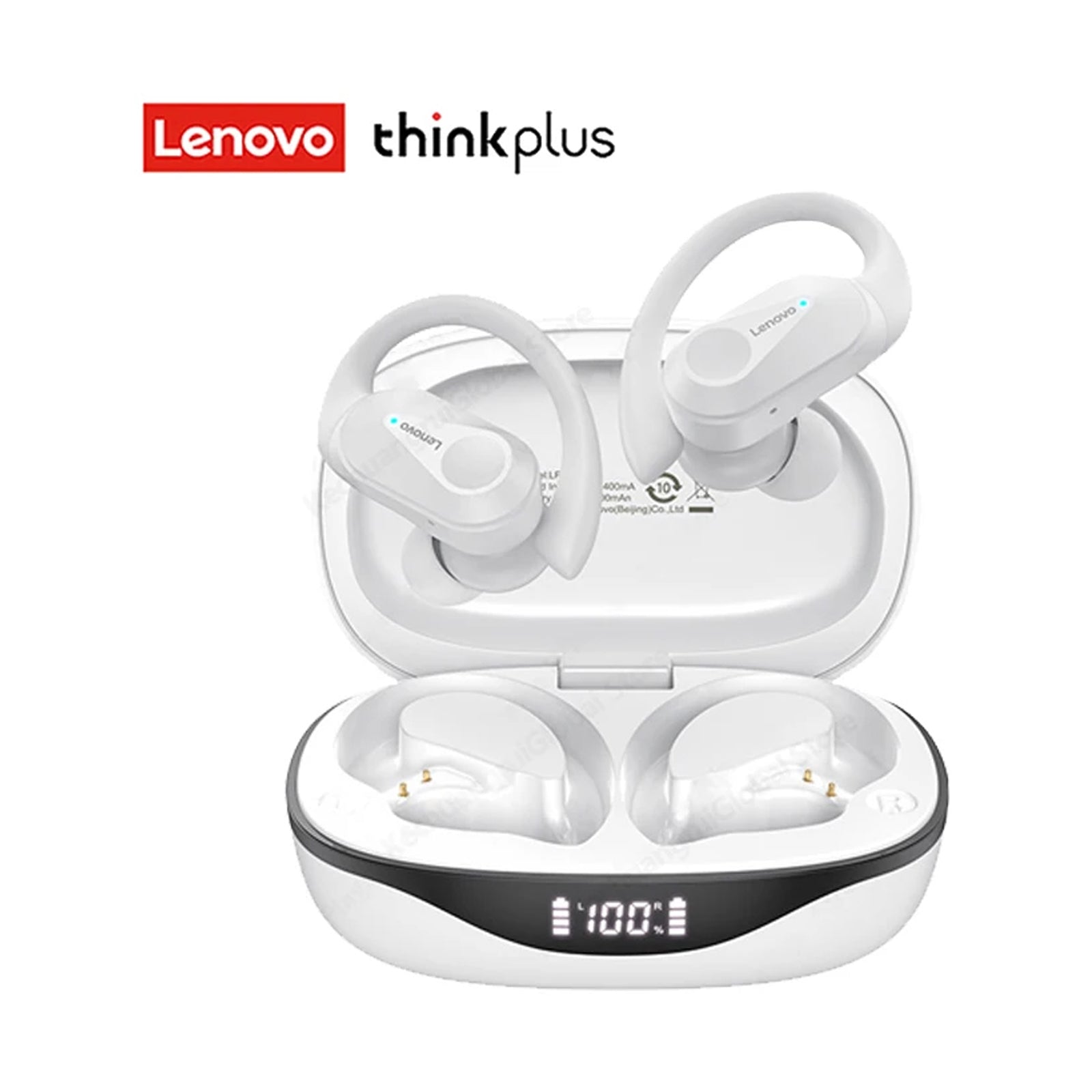 LENOVO EAR-HOOK SPORTS BLUETOOTH HEADSET WHITE