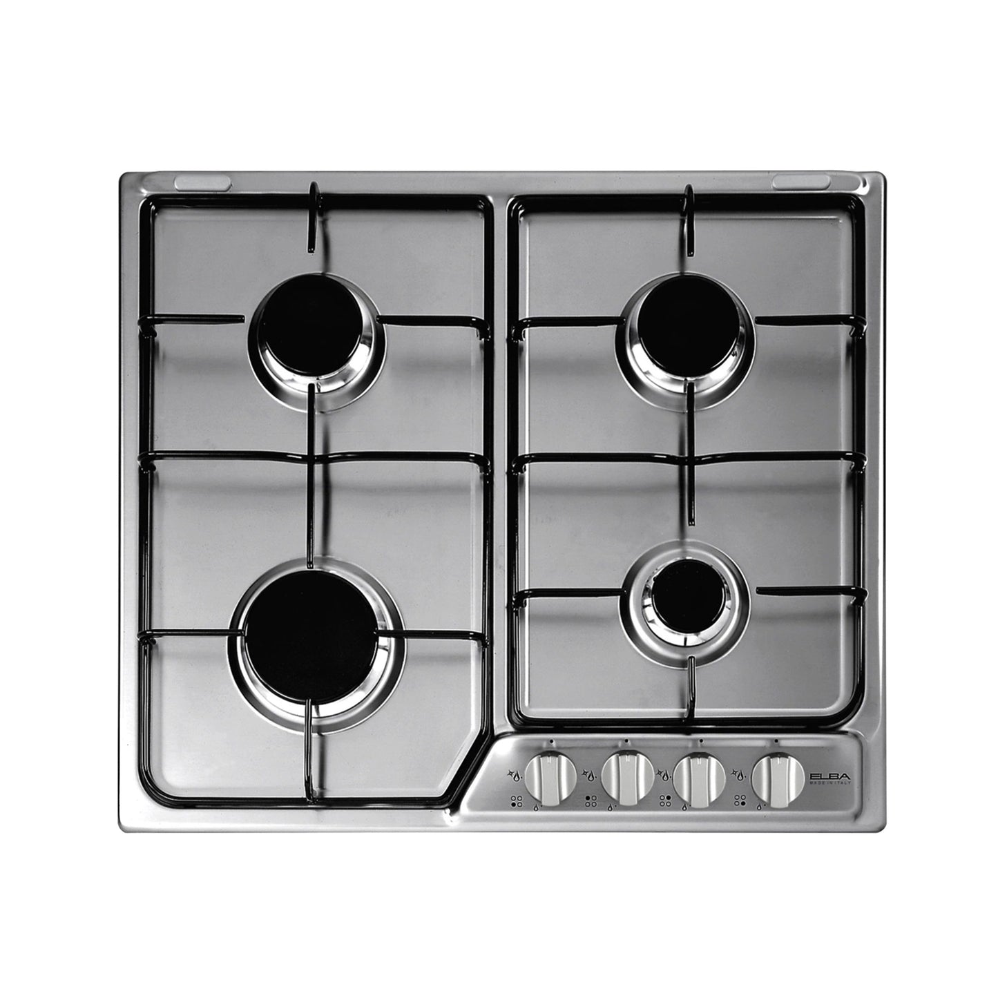 ELBA Hob 60 cm 4 Gas Burners Ignition Safety Inox ELBA+