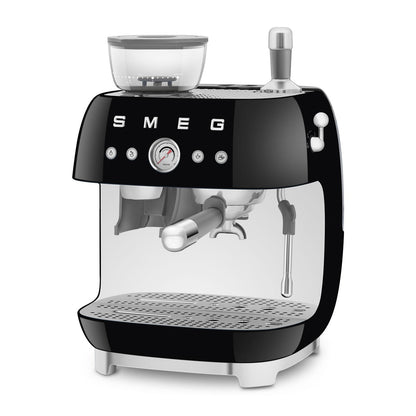 Smeg Espresso Coffee Machine With Grinder Black