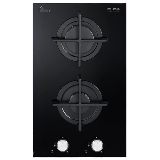 ELBA Hob 30cm 2 Gas Burners Safety Vitroceramic glass ELBA