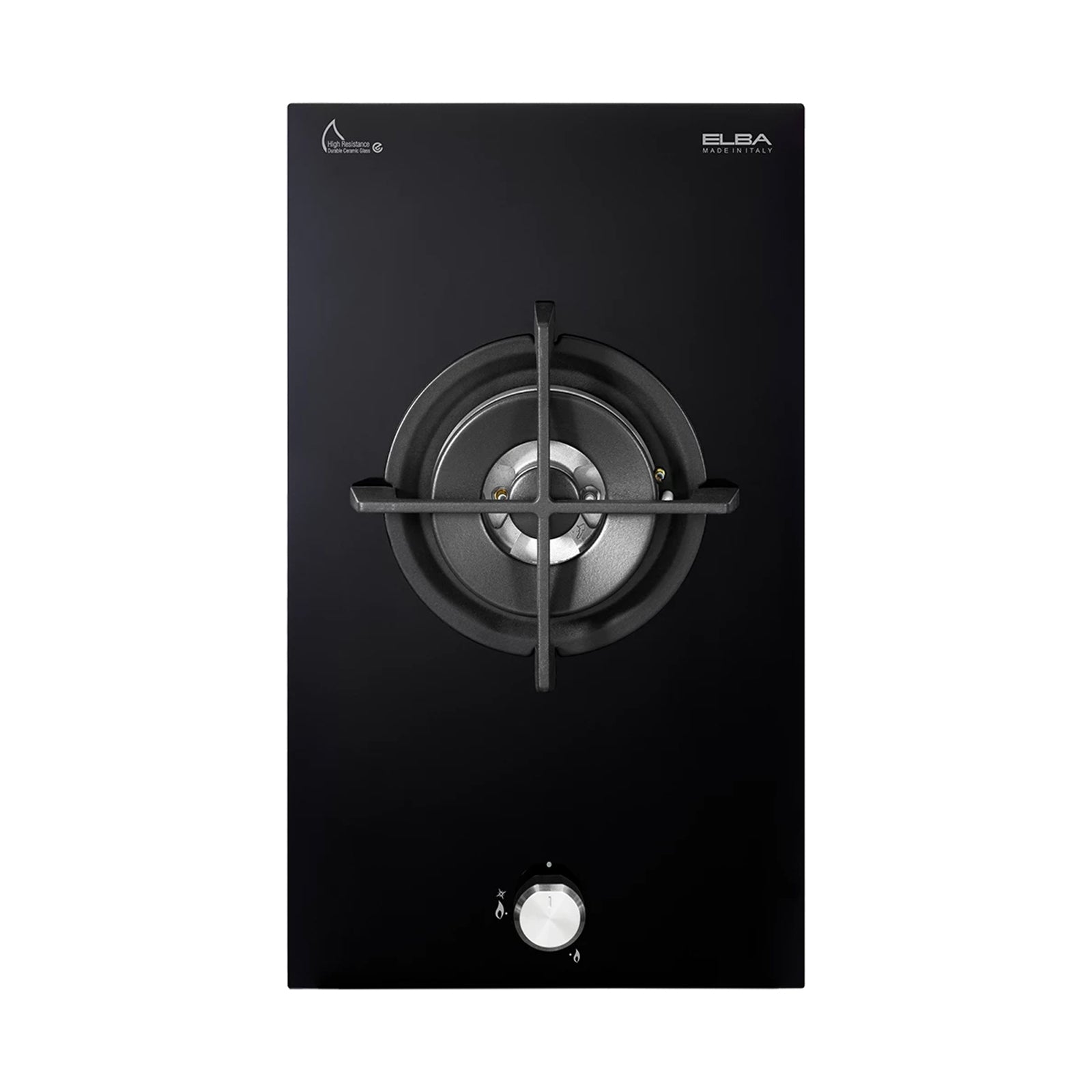 ELBA Hob 30cm 1Double Gas Burner Safety Vitroceramic glass