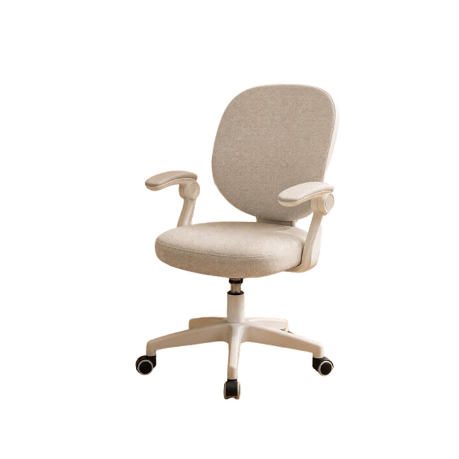 Elevan Greige Office Chair, Compact And Minimal