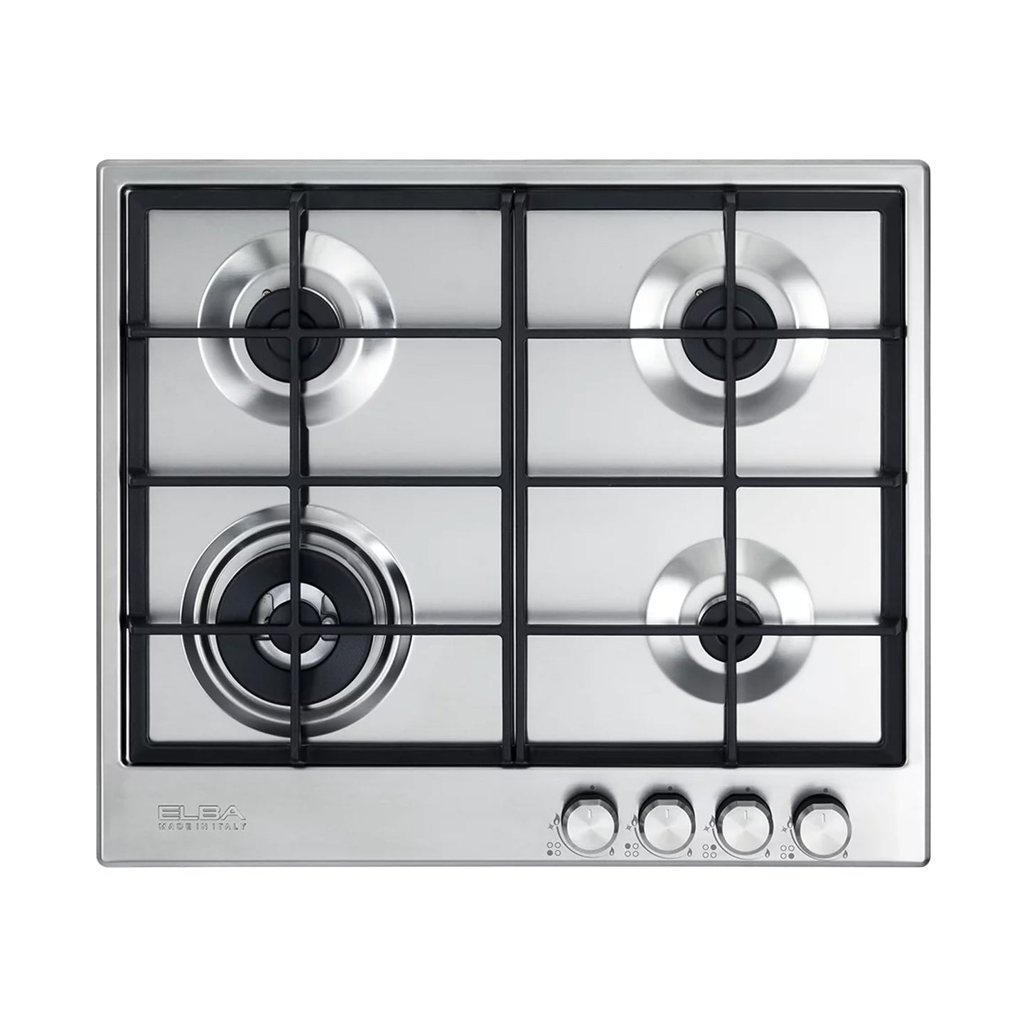 ELBA Hob 60cm 4Gas Burners Safety Electric Ignition Stainles