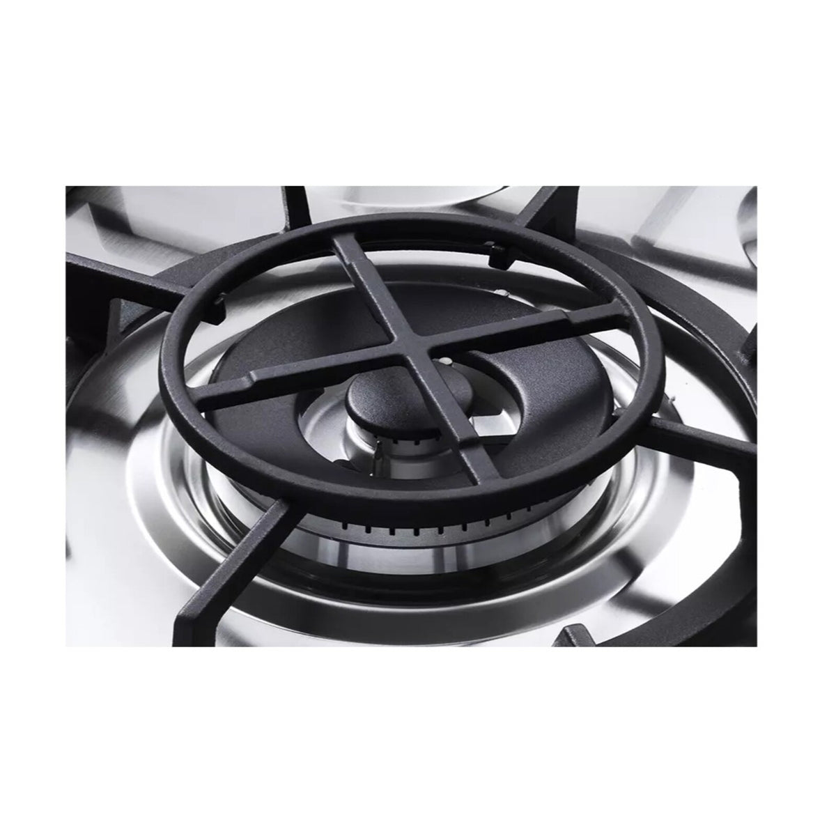 ELBA Hob 90 cm 5 Gas Burners  Brass Double Burner Stainless ELBA