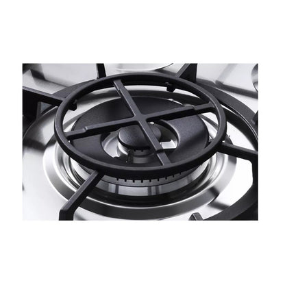 ELBA Hob 90 cm 5 Gas Burners  Brass Double Burner Stainless ELBA