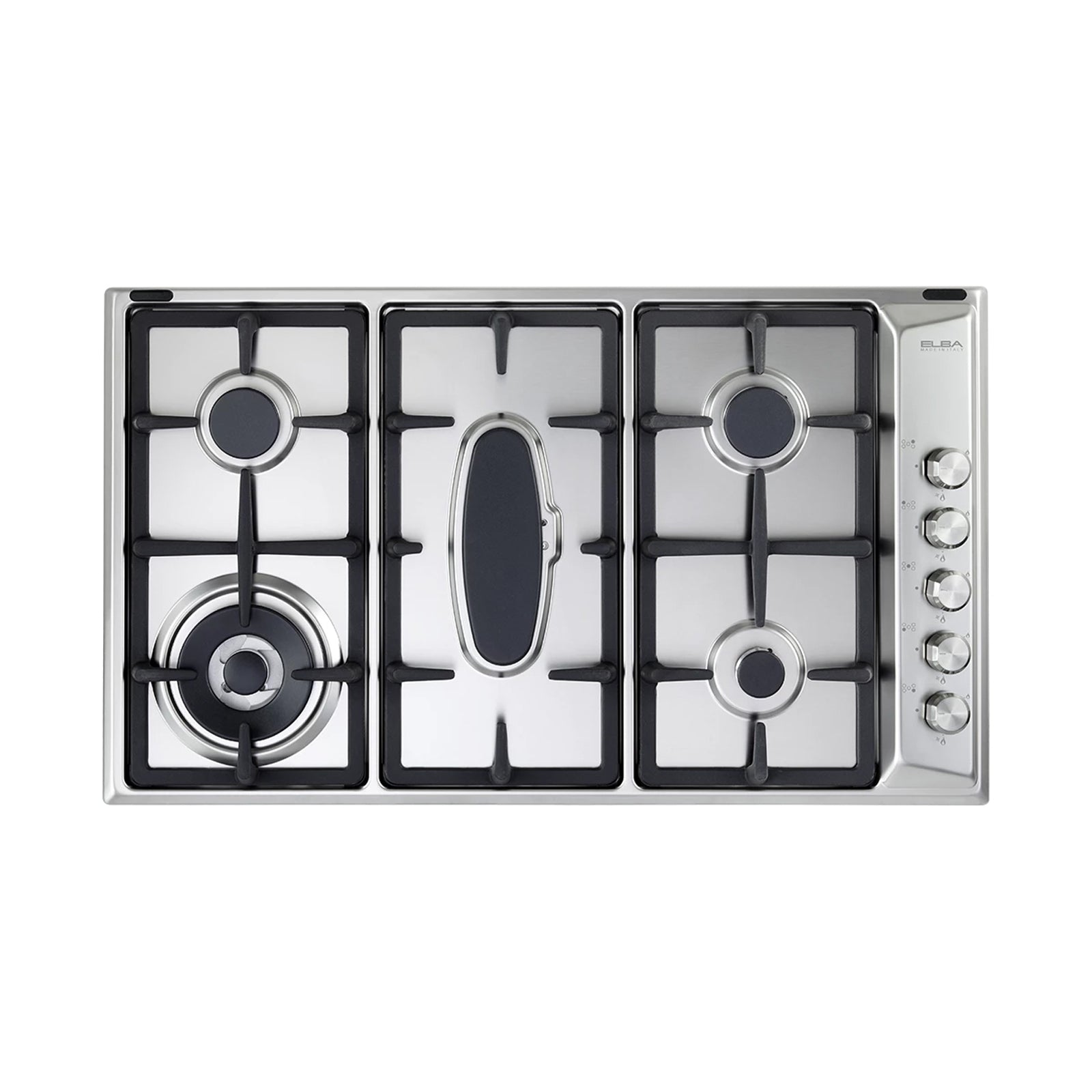 ELBA Hob 90cm 4Gas Burners+Fish Burner Safety Stainless