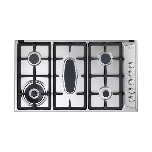 ELBA Hob 90cm 4Gas Burners+Fish Burner Safety Stainless