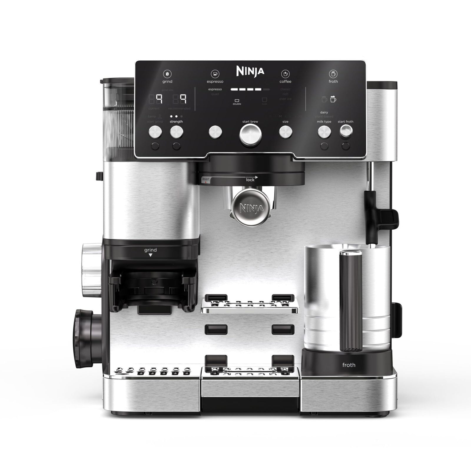 Ninja 2-in-1 Coffee Maker with Grinder and Frother for Latte
