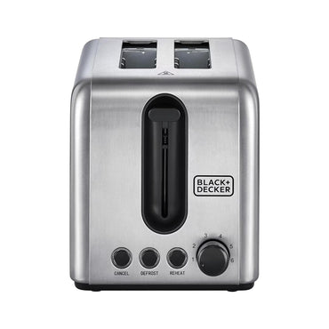 Black+Decker Toaster 1050w 2 Slices Stainless BLACK & DECKER