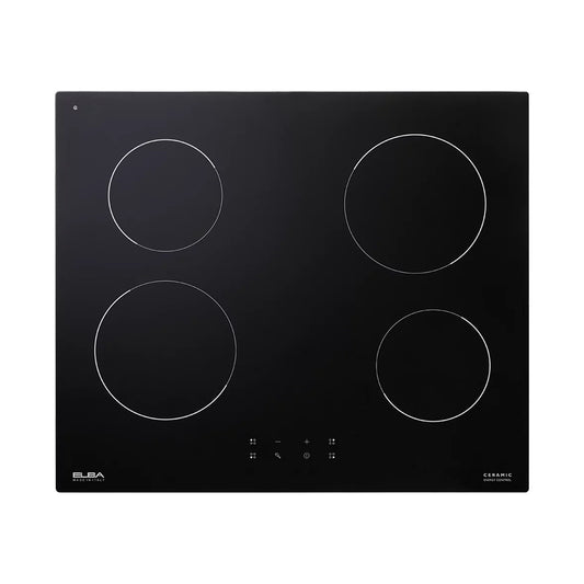 ELBA Hob 60cm 4 Electric plates Ceramic Glass Black