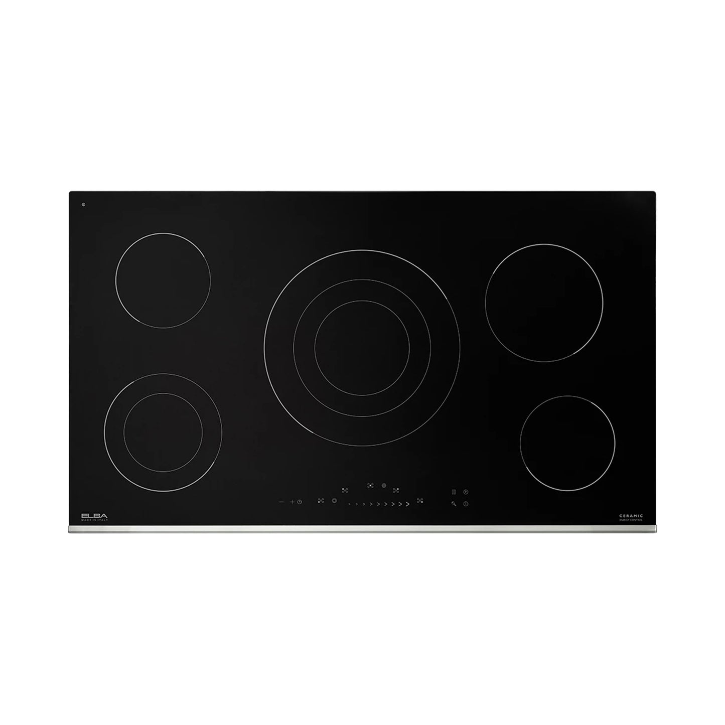 ELBA Hob 90cm 5 Electric  plates Ceramic Glass Black