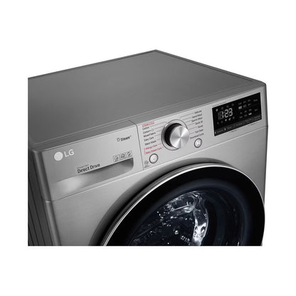 LG* Washer 9Kg Vivace Front Load 1400RPM AI DD Techno Silver