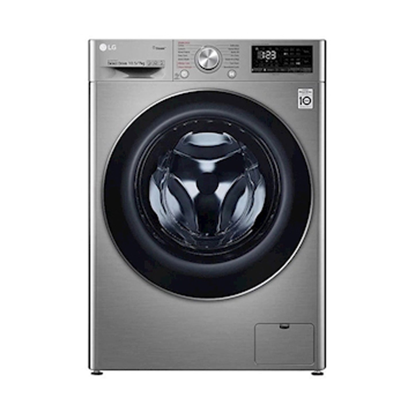 LG* Washer + Dryer 10.5/7 Kg Front Load 1400RPM Silver