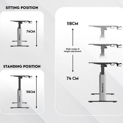 Fantech WS414 Work Station Adsjustable Rising Desk Black