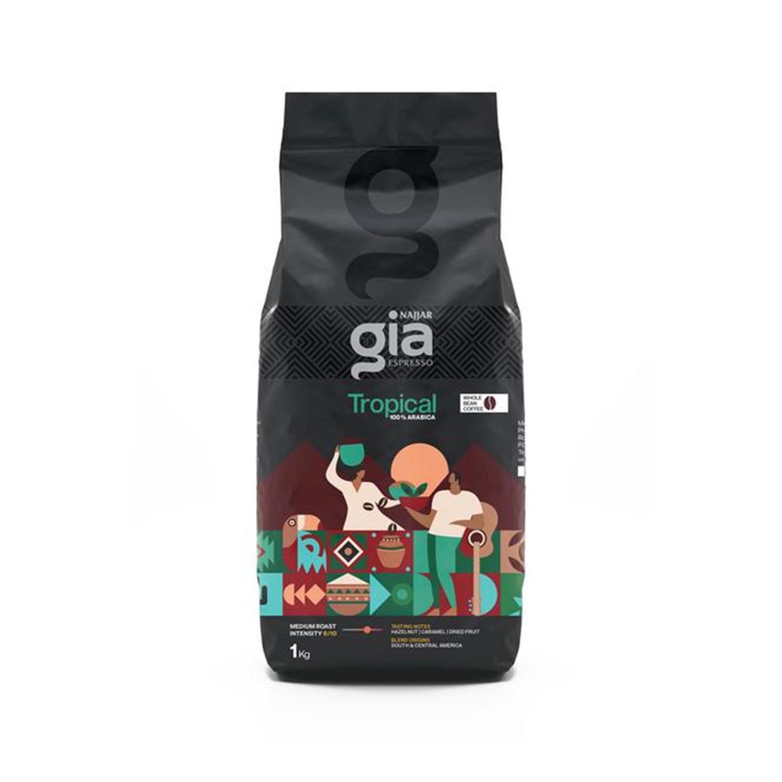CAFE NAJJAR Gia Tropical Medium Roast 100% Arabica1Kg CAFE NAJJAR