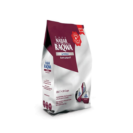 Raqwa Single Cup Medium Roast 20 EA