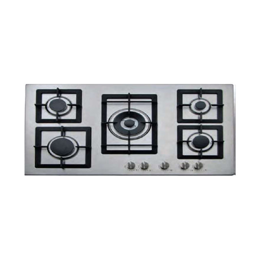 FLORA Hob 90Cm 5Gas Burners Full Safety Inox