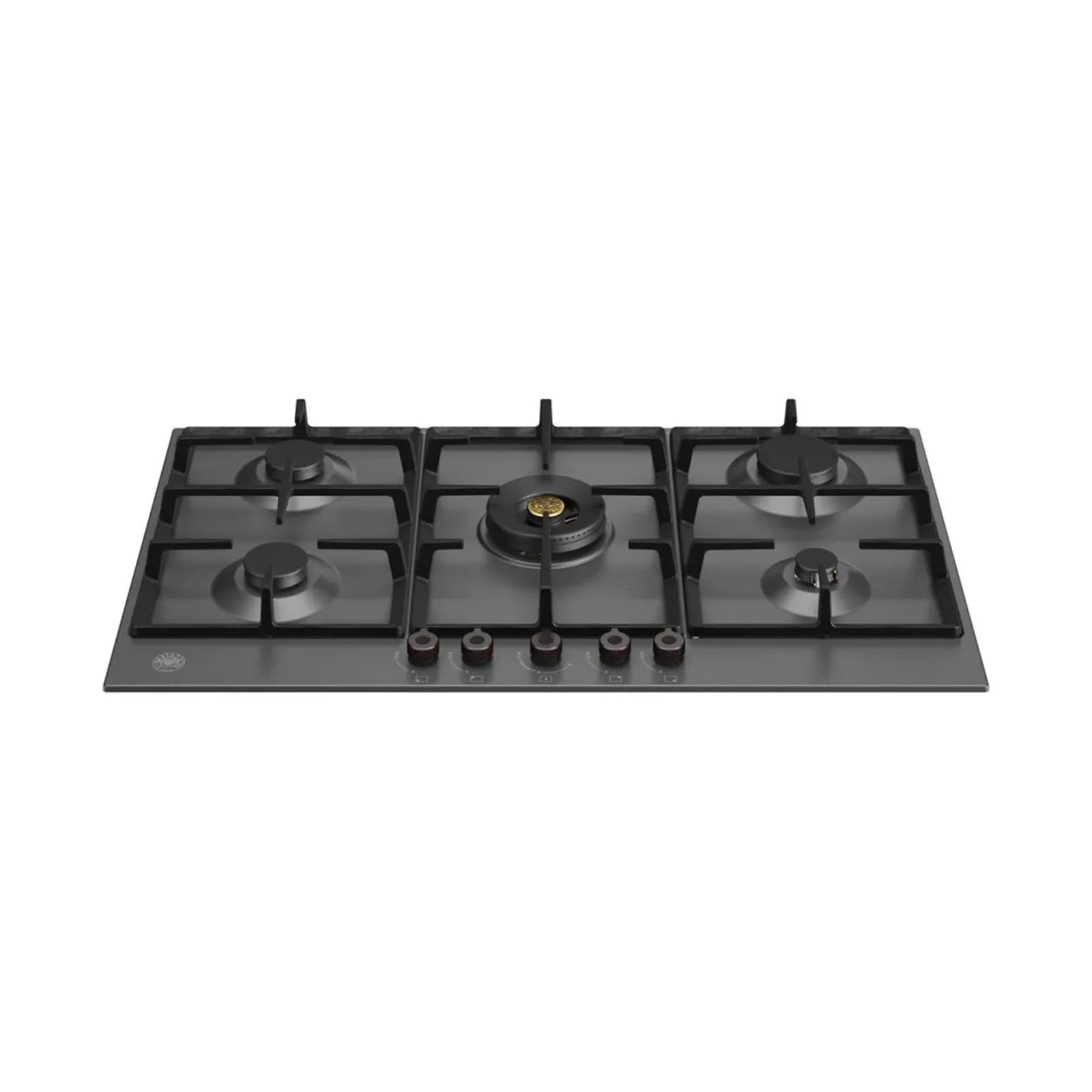 FLORA Hob 90Cm 5Gas Burners Full Safety Glass Black