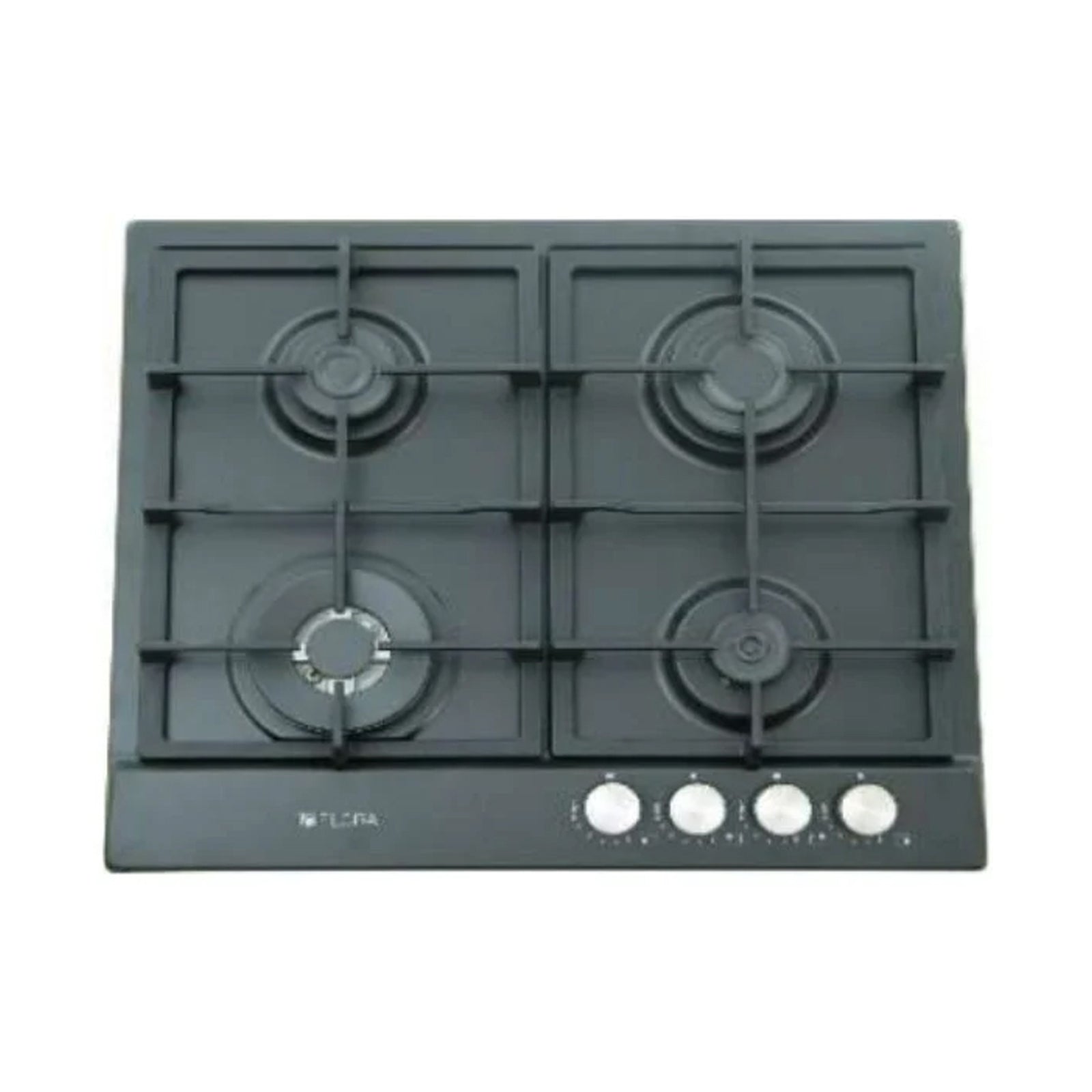 FLORA Hob 60Cm 4 Gas Burners Cast Iron Black