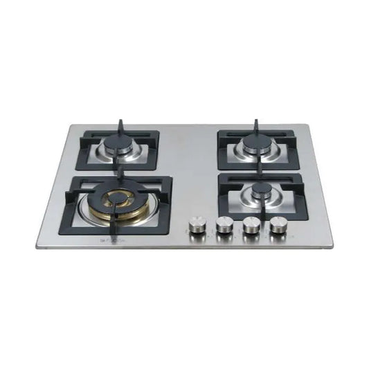 FLORA Hob 60 Cm 4 Gas Burners Cast Iron Safety Inox (BU)