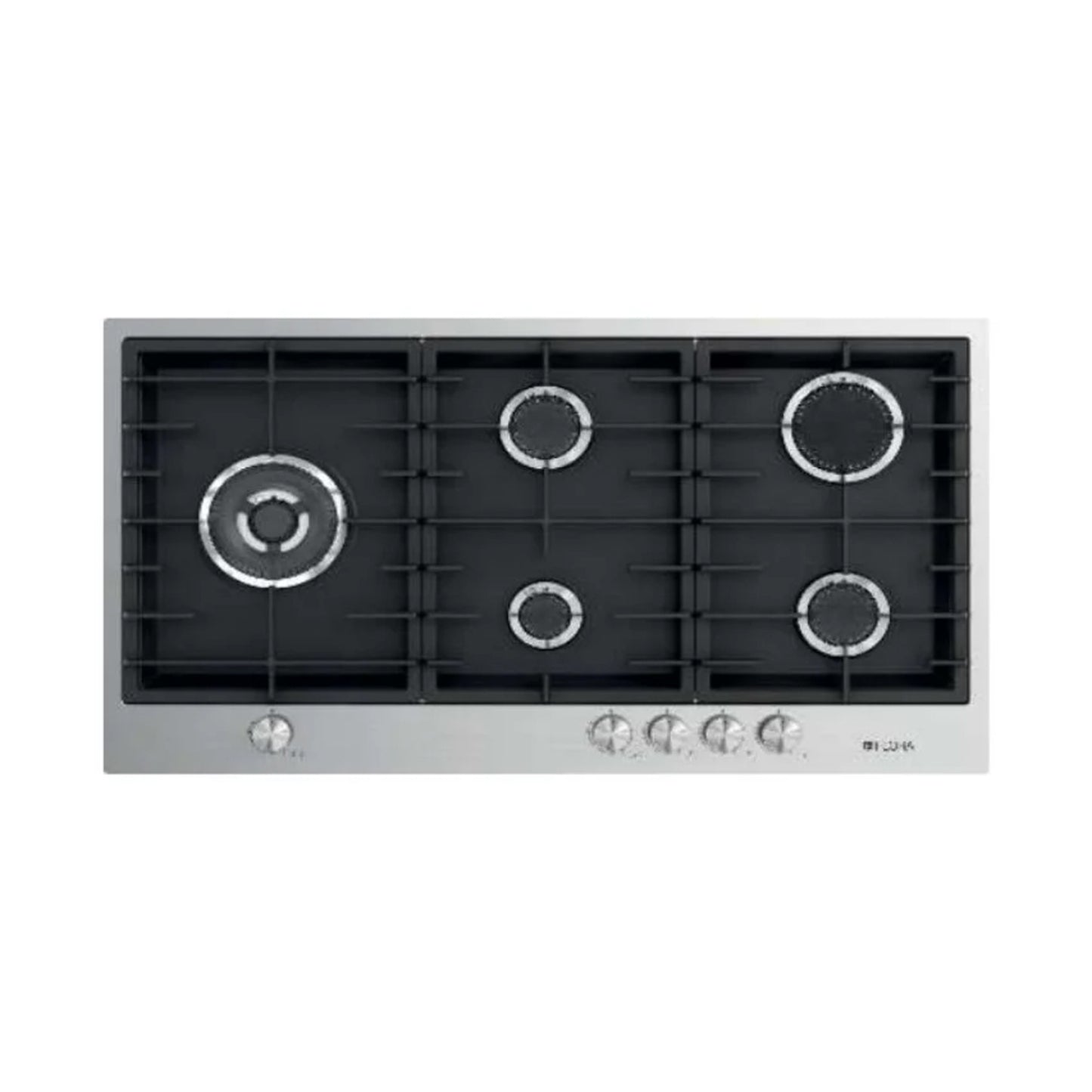 FLORA Hob 90Cm 5 Gas Burners Safety Cast Iron Inox