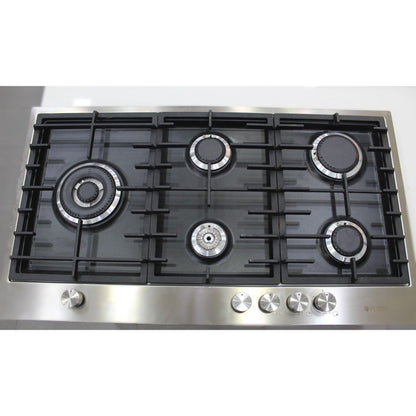 FLORA Hob 90Cm 5 Gas Burners Safety Cast Iron Inox (BU)