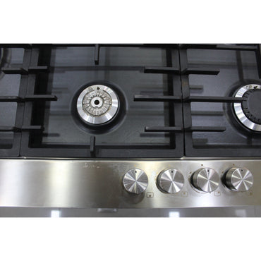 FLORA Hob 90Cm 5 Gas Burners Safety Cast Iron Inox (BU)