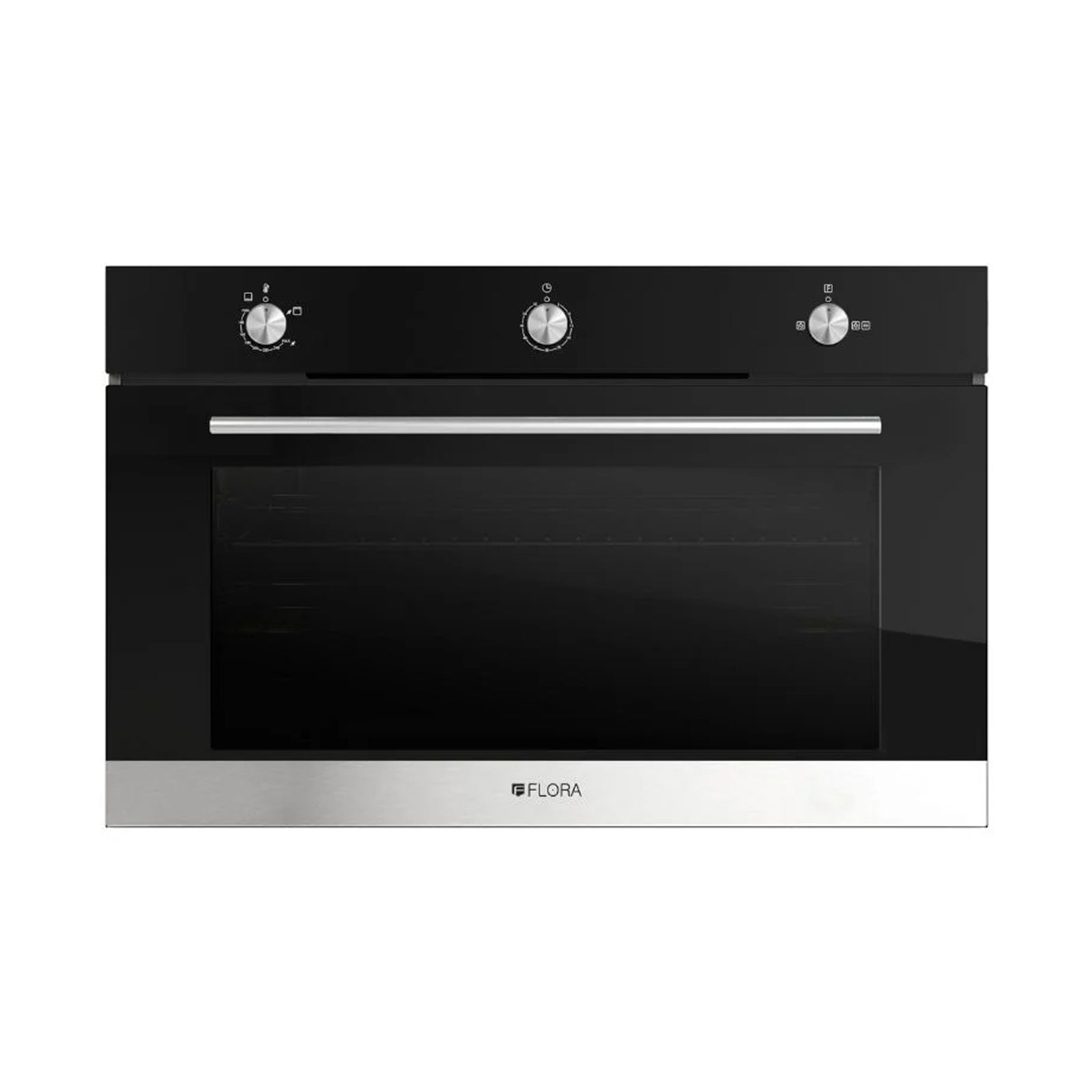 FLORA Oven 90 Cm Gas Gas 120Litres Glass Black