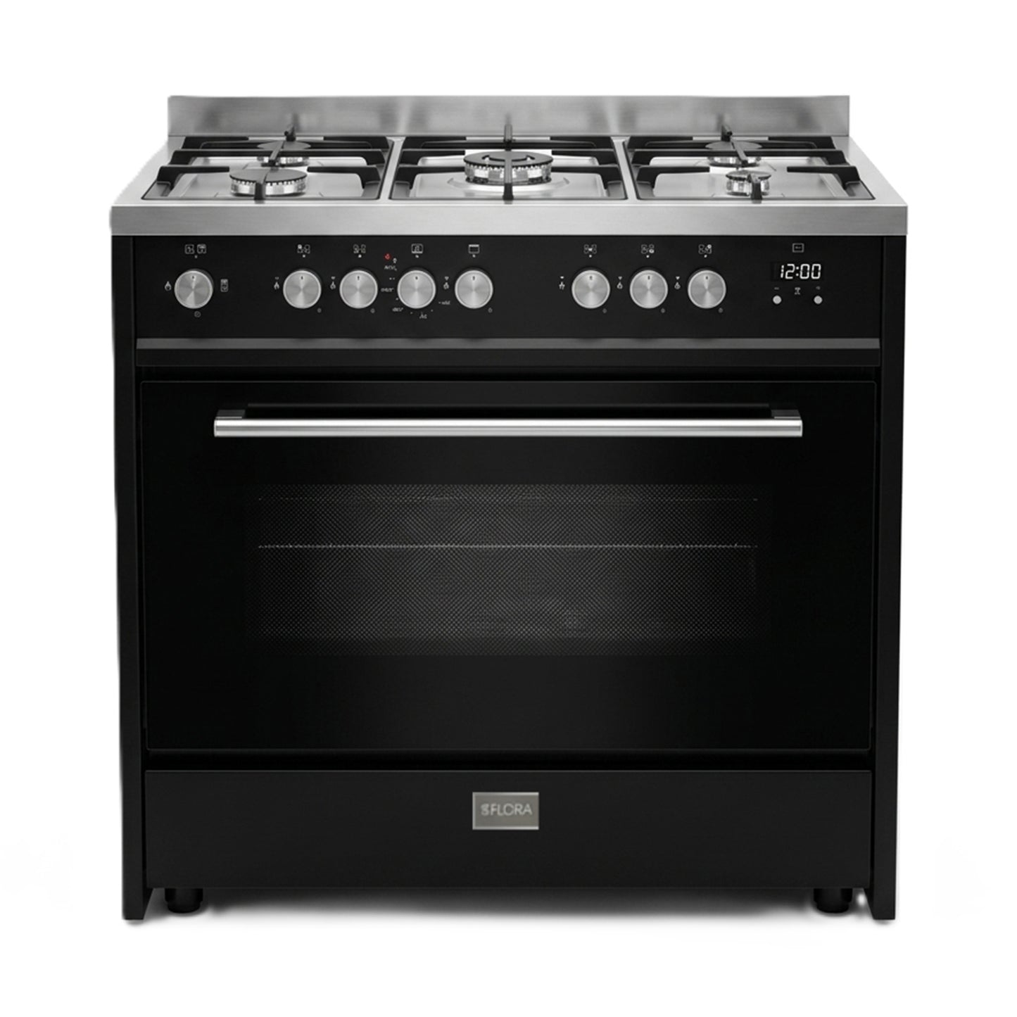 FLORA Cooker Wide 90 Cm Semi Pro Stainless Steel/Black