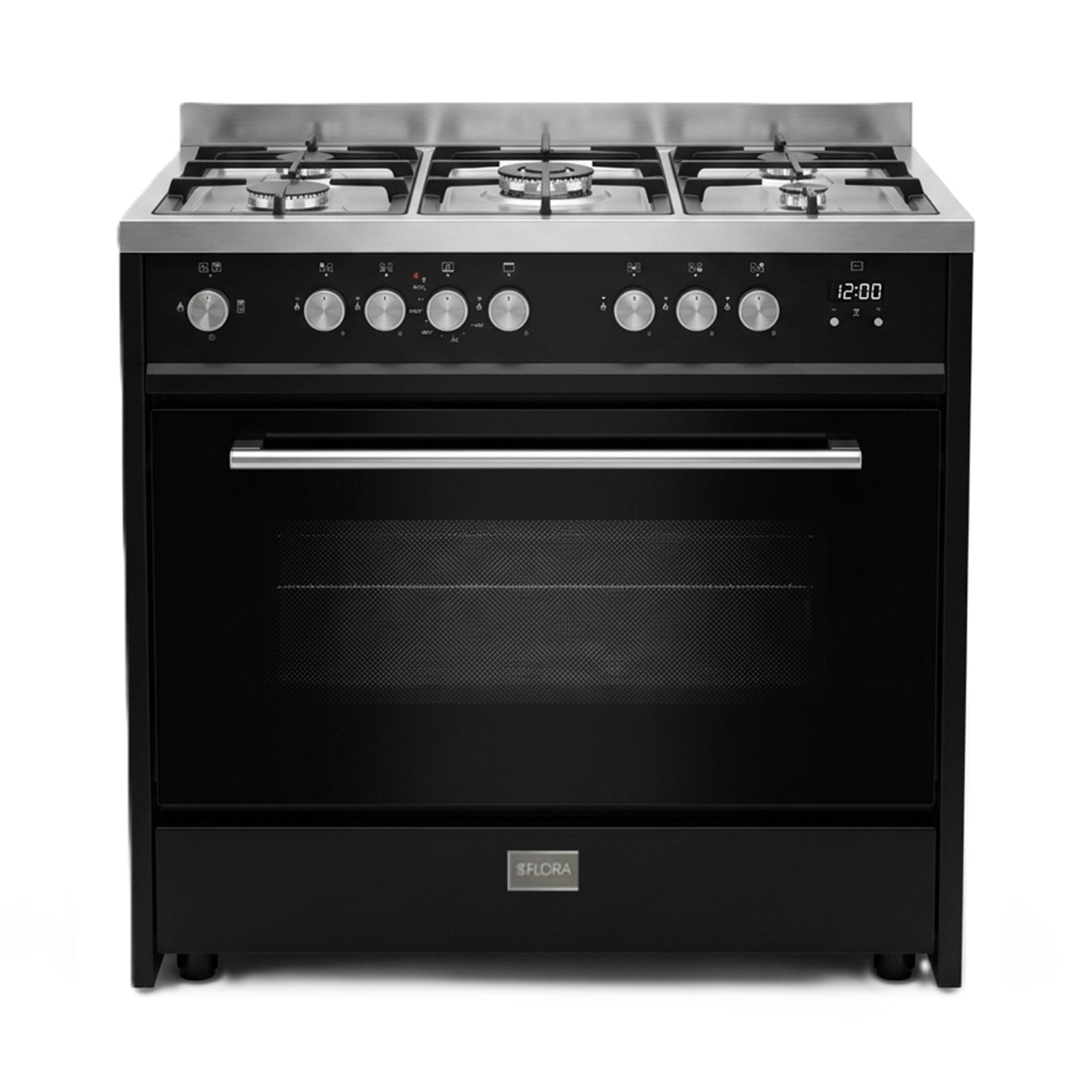 FLORA Cooker Wide 90 Cm Semi Pro Stainless Steel/Black