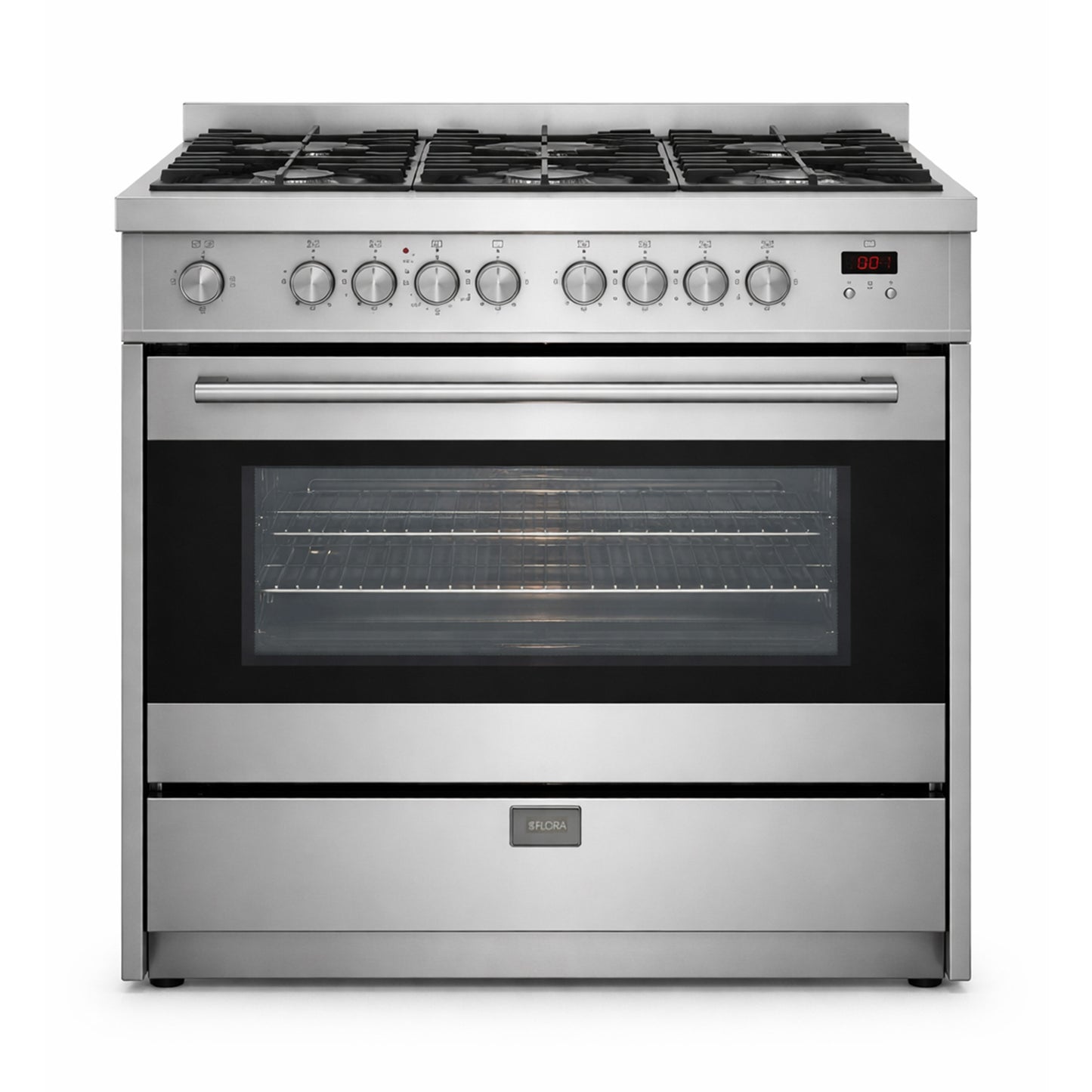 FLORA Cooker Wide 90 Cm Semi Pro Stainless Steel
