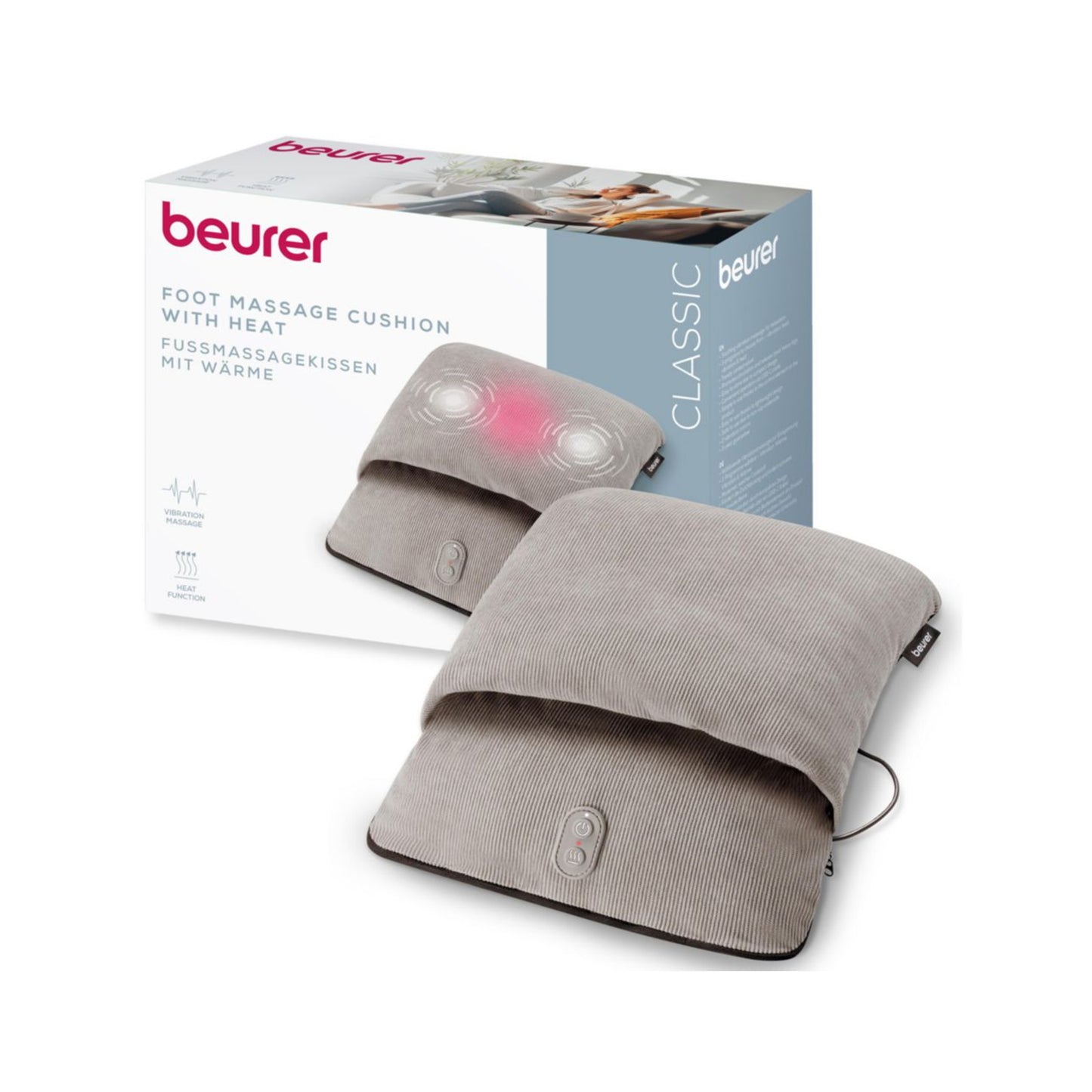 Beurer Foot Massage Cushion with Heat Function Grey BEURER
