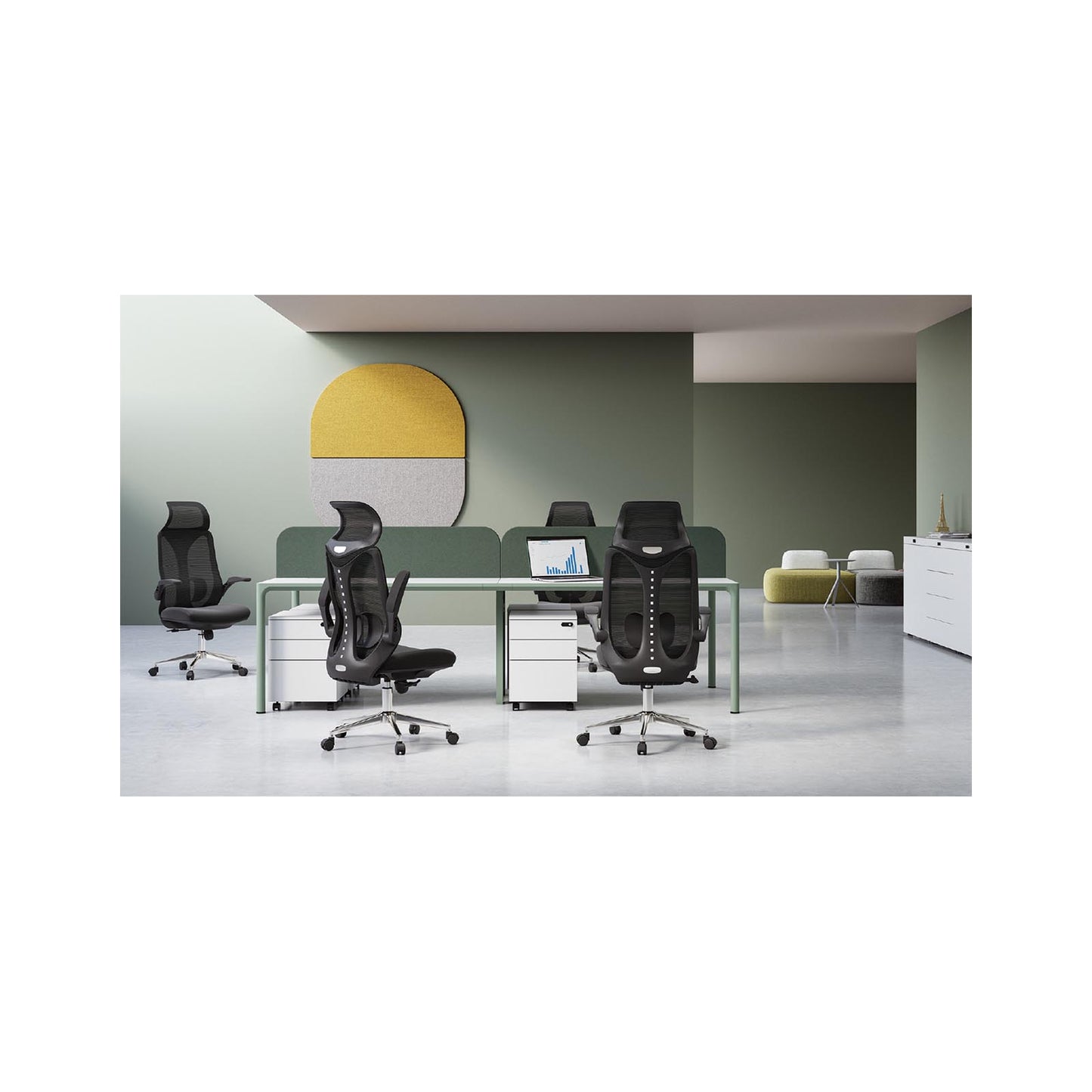 Fuden Black Office Chair With Sleek Modern Comfort CHN