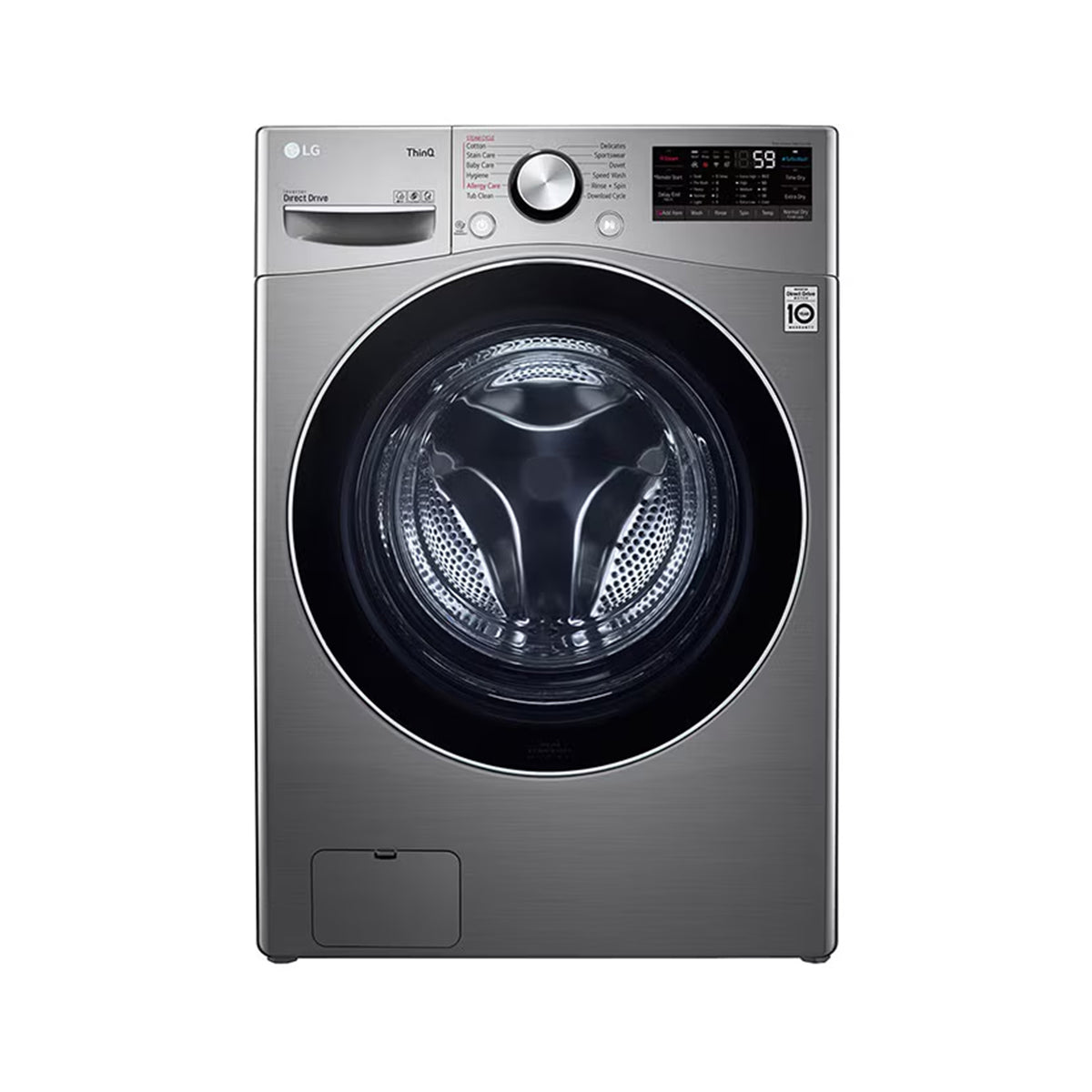 LG* Washer + Dryer 13/8 Kg Front Load Inox