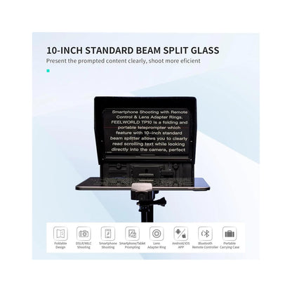 Feelworld Portable Teleprompter 10" with Remote Control CHN