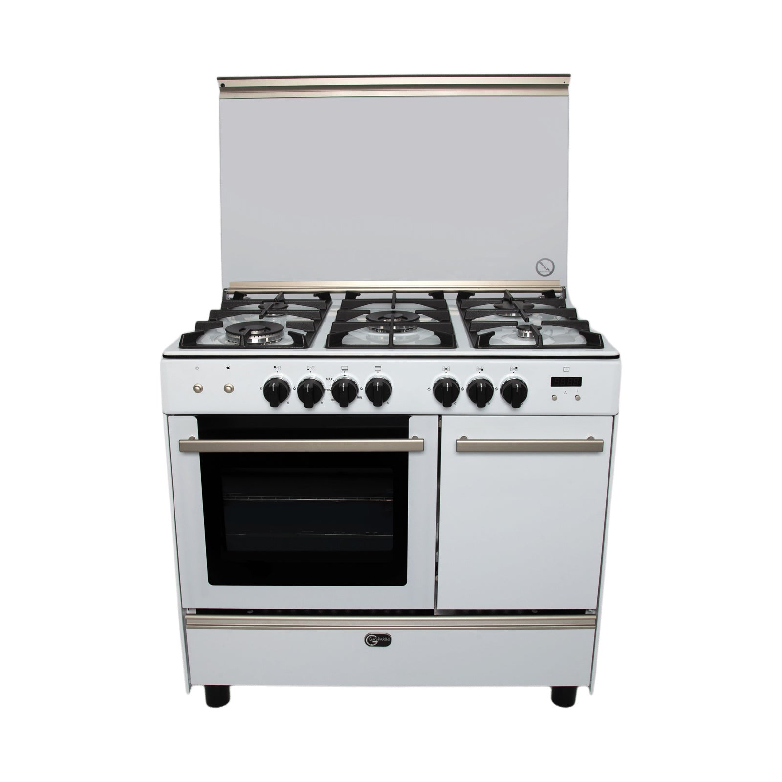 GASPARINI Cooker 90Cm Bottle 5 Gas Burners Full Safety White