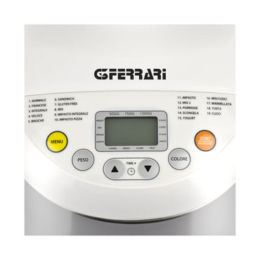 G Ferrari 1000g Bread Maker with 19 Preset Programs