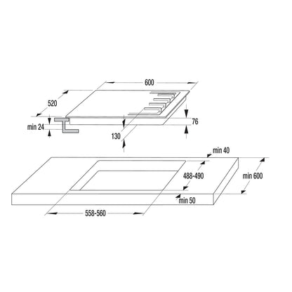 GORENJE Hob 60Cm 4 Gas Burners Safety Inox