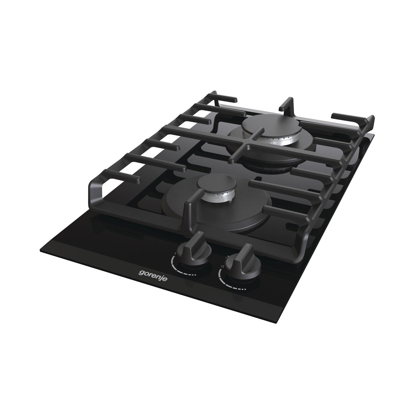 GORENJE Hob 30Cm Domino 2 Gas Burners Vitro Ceramic Black