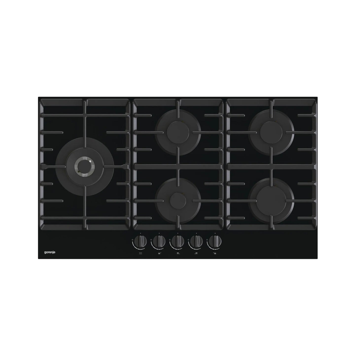 GORENJE Hob 90cm 5Gas Burners Safety Cast Iron Ceramic Black